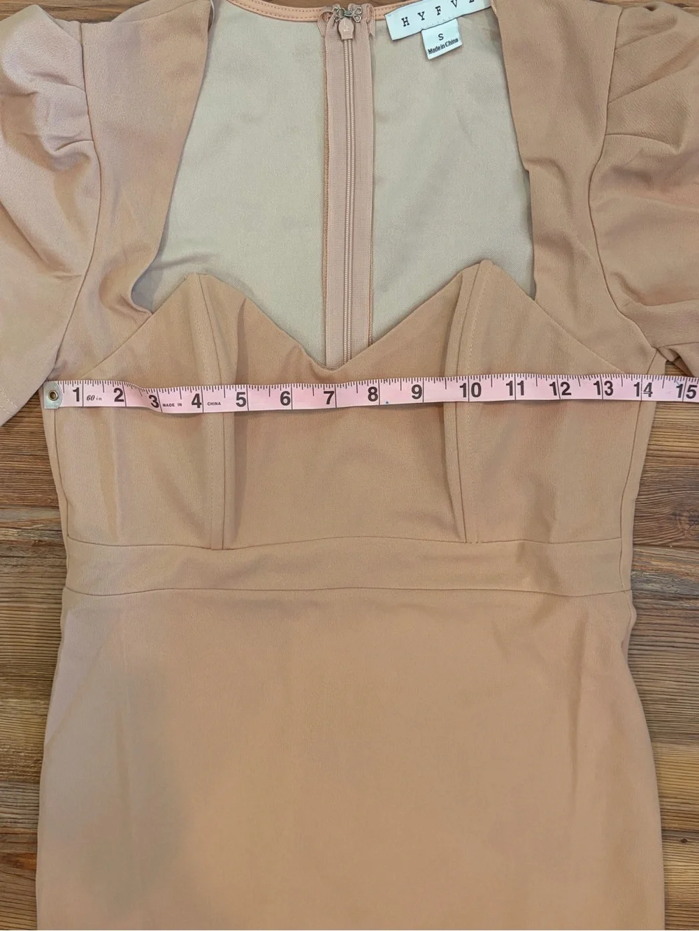 NWOT HyFve Nude Sweetheart Mini Dress